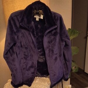 GreenTea Plush Purple Teddy Jacket